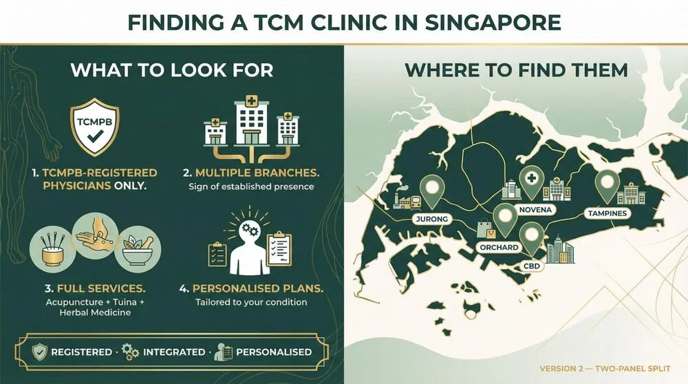 how to find tcm places in singapore