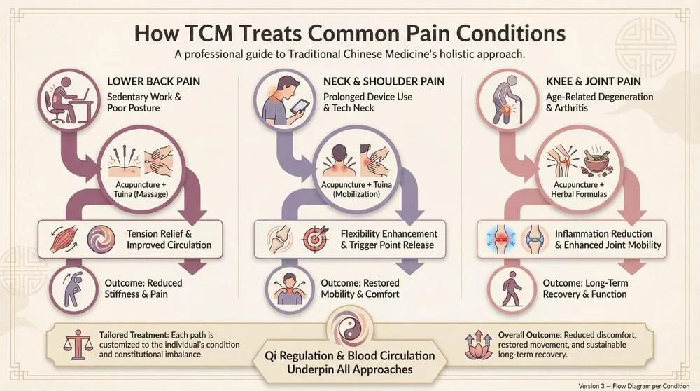 how tcm treats common pain conditions
